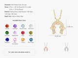 Horseshoe Birthstone Necklace