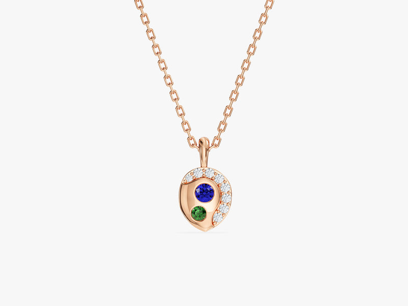 Duo Birthstone Necklace