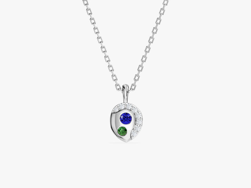 Duo Birthstone Necklace