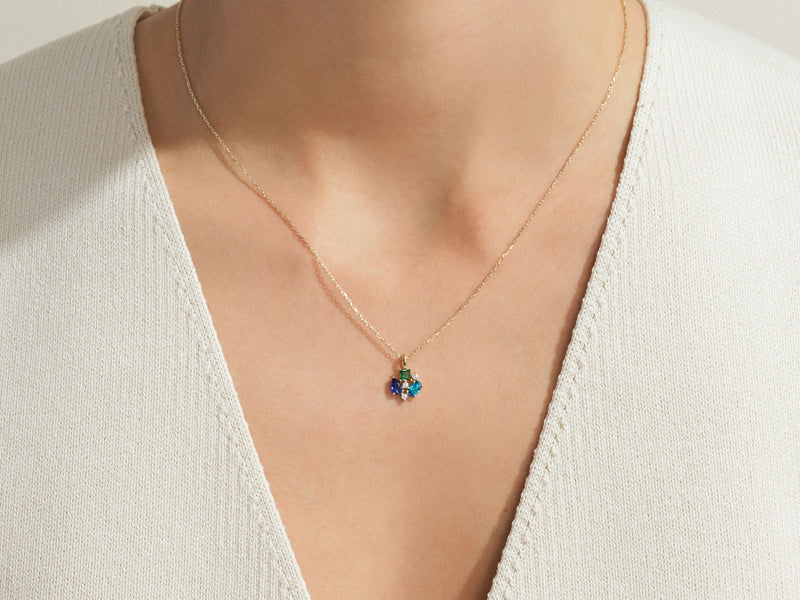 Triple Birthstone Necklace