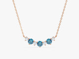 Birthstone Trio Prong Necklace