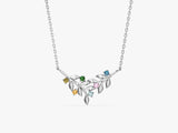 Floral Multi Birthstone Necklace