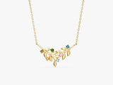 Floral Multi Birthstone Necklace