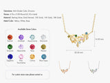 Floral Multi Birthstone Necklace