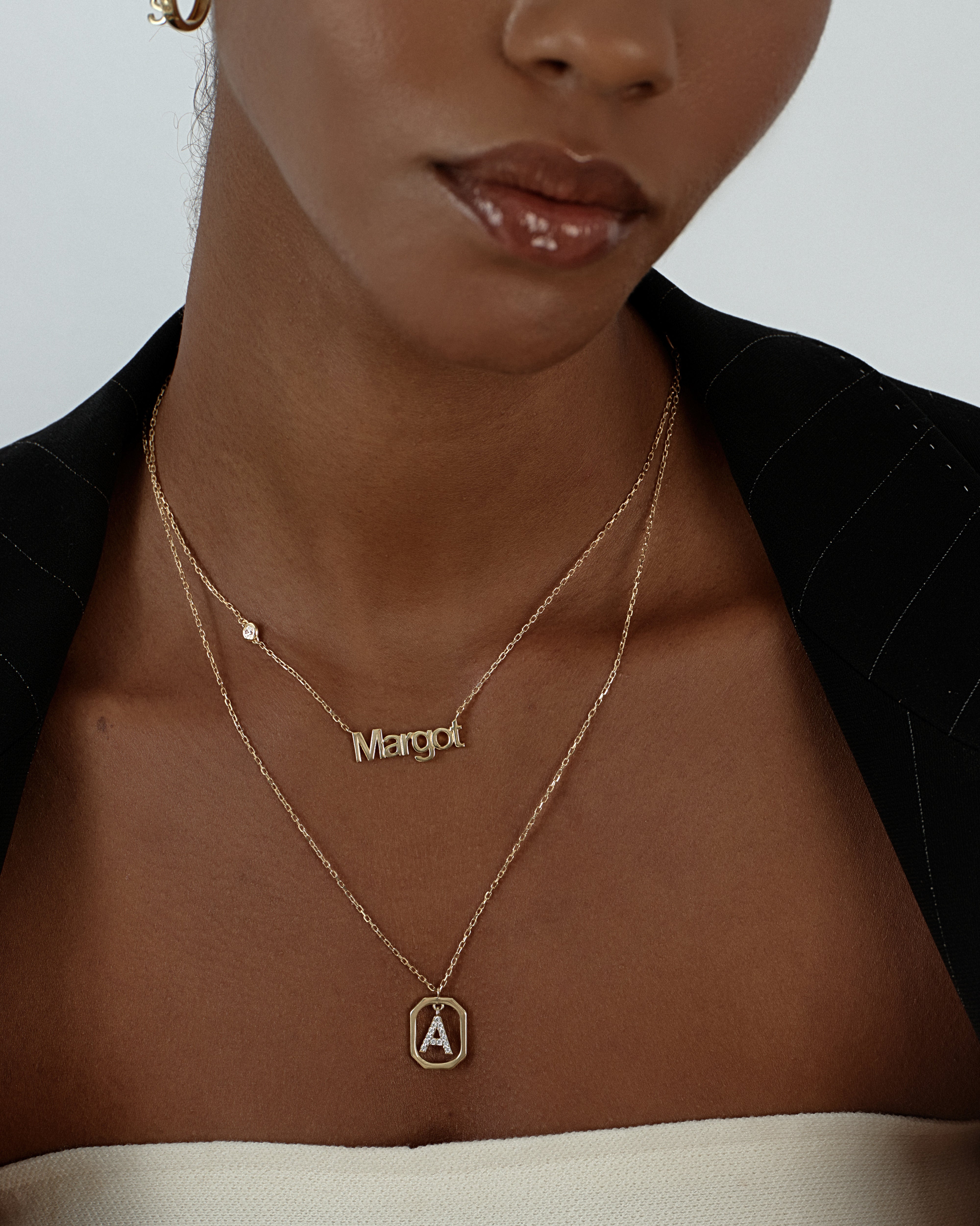 Initial Frame Necklace