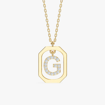 Initial Frame Necklace