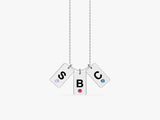 Initial Tag Birthstone Necklace