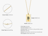 Initial Tag Birthstone Necklace