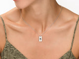 Initial Tag Birthstone Necklace