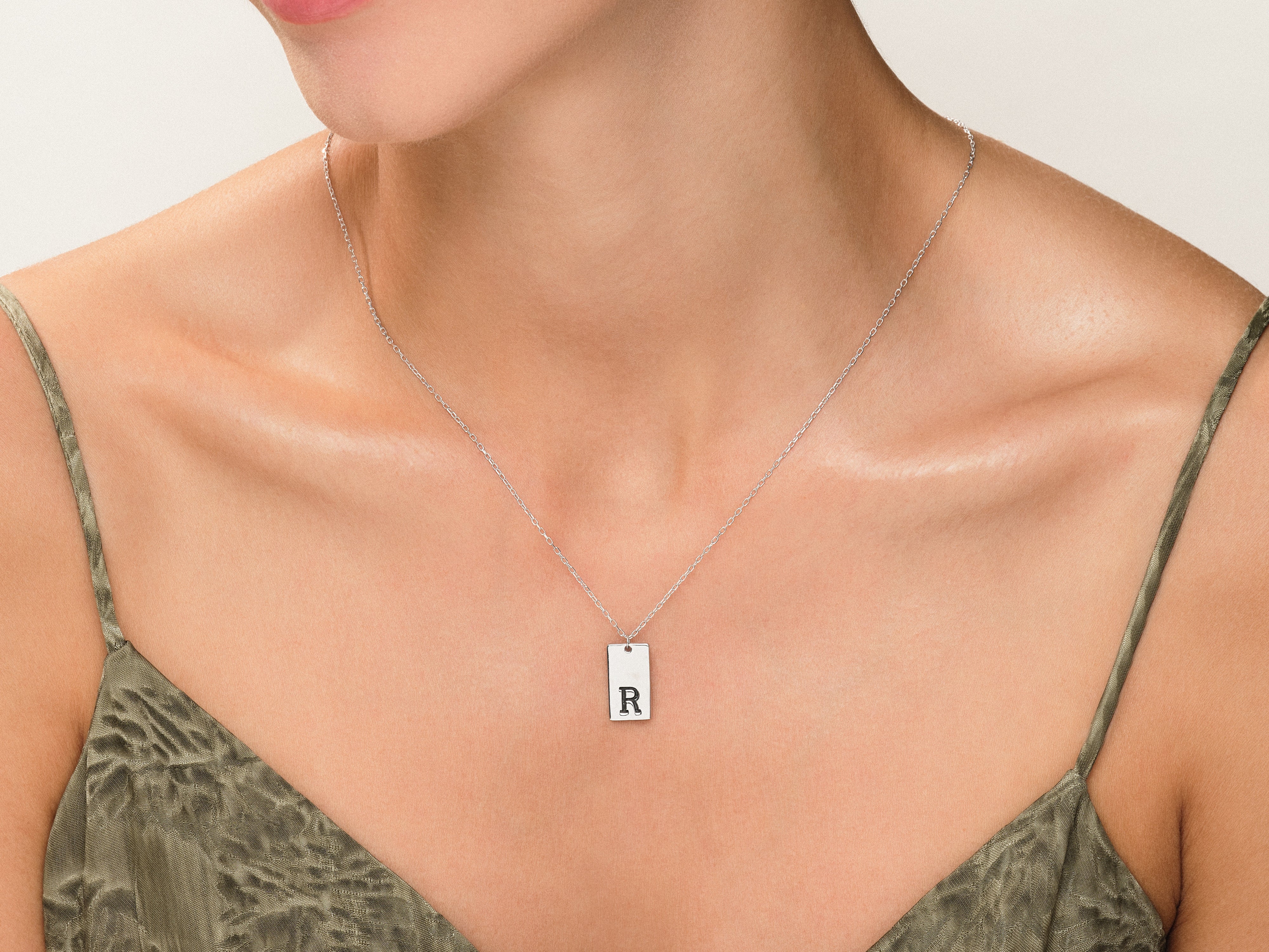 Initial Tag Necklace