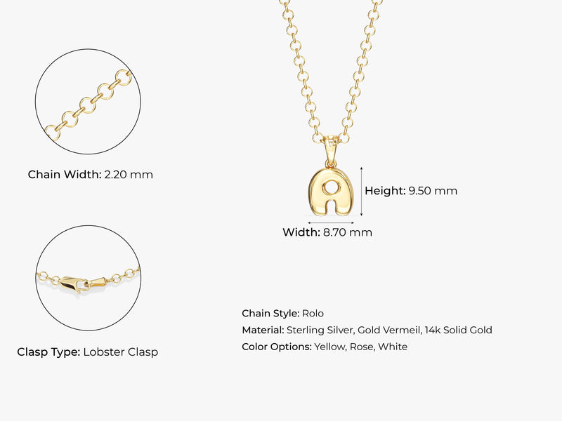Bubble Initial Necklace