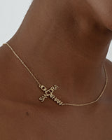 Double Name Cross Necklace