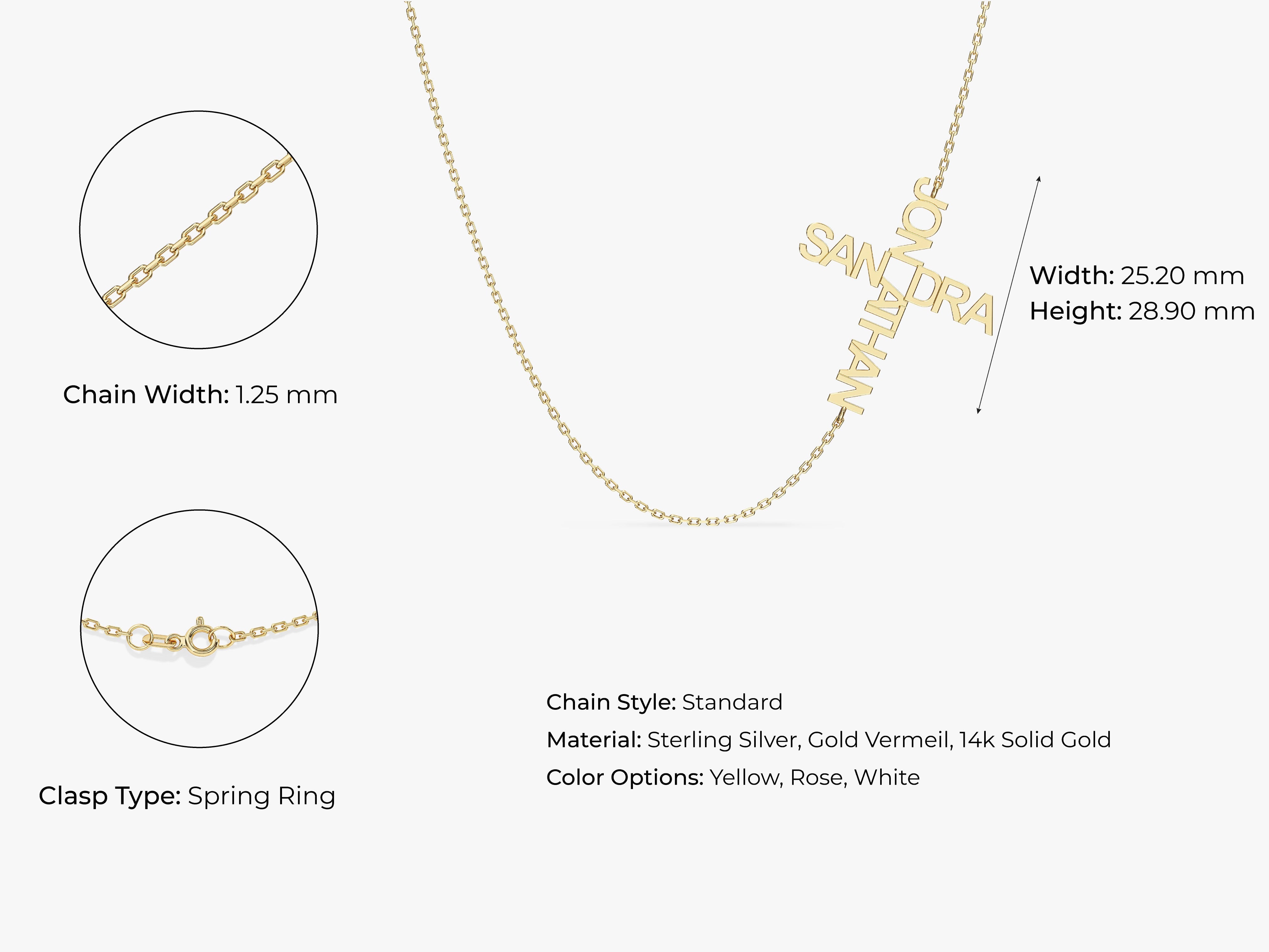 Double Name Cross Necklace