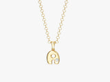 Bubble Initial Necklace with Gemstone