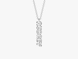 Vertical Bubble Name Necklace