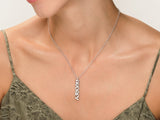 Vertical Bubble Name Necklace