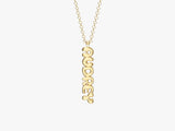 Vertical Bubble Name Necklace