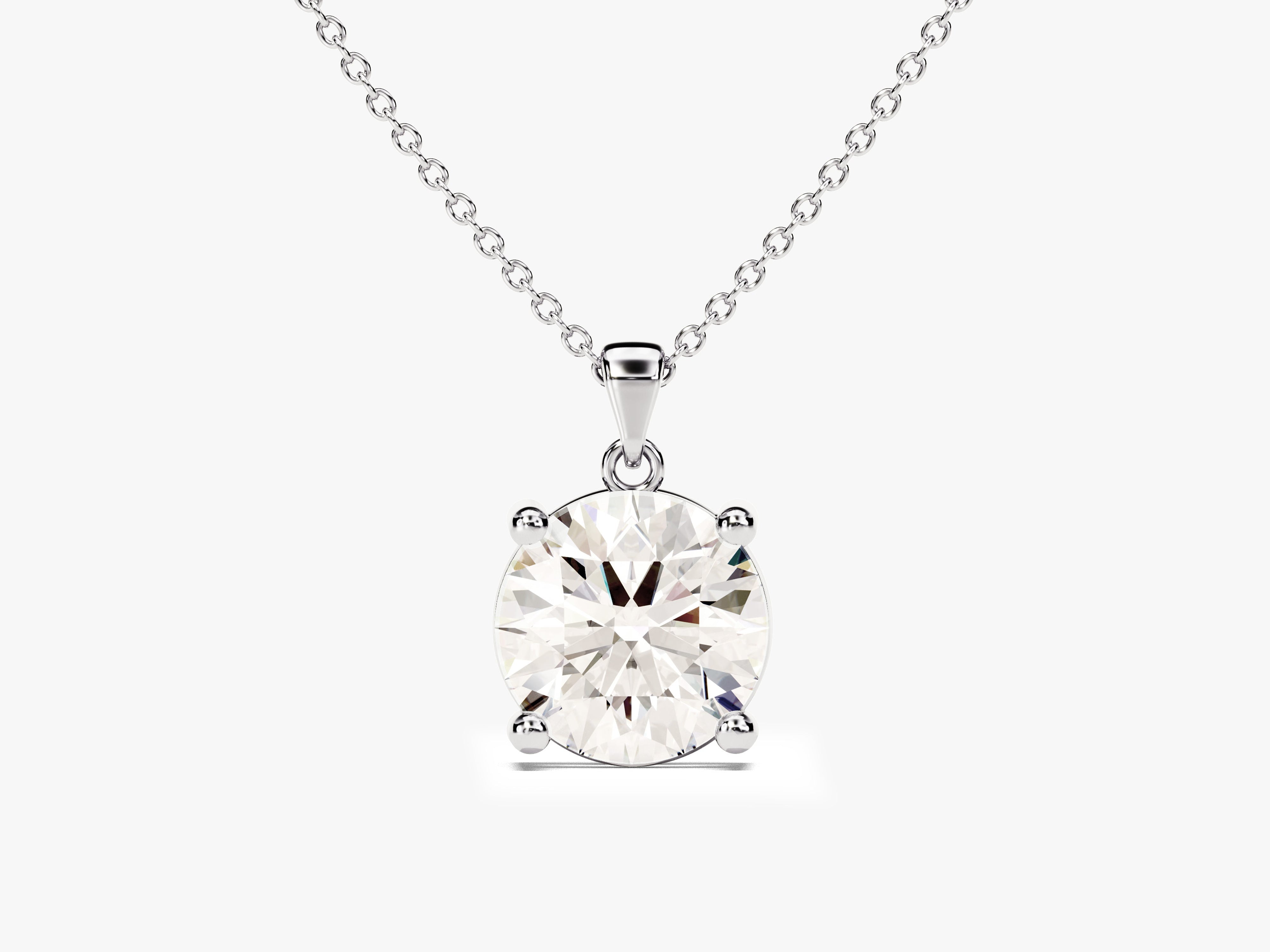 Prong Set Round Cut Solitaire Pendant (1.50 CT)