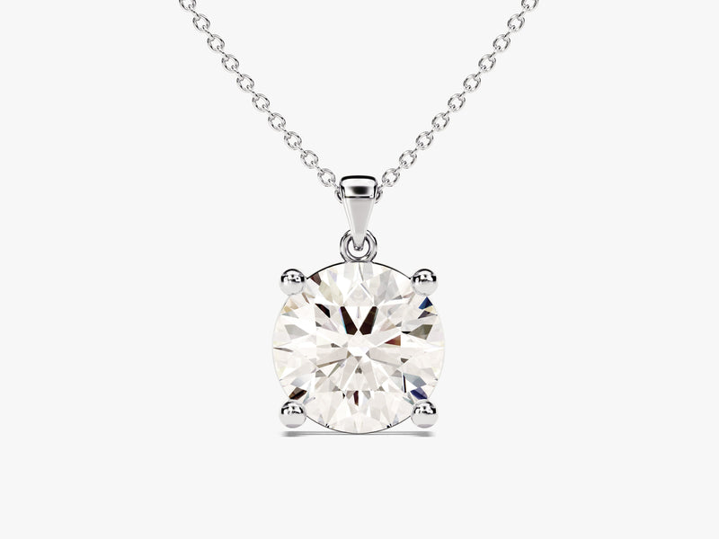 Prong Set Round Cut Solitaire Pendant (2.00 CT)