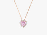 Halo Pink Heart Necklace
