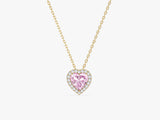 Halo Pink Heart Necklace