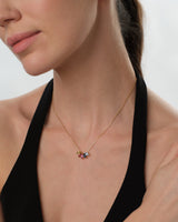 Marquise Crown Cluster Birthstone Necklace