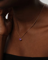 Solitaire Birthstone Charm Necklace