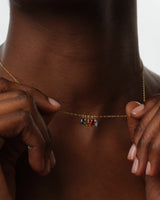 Marquise Birthstone Charm Necklace