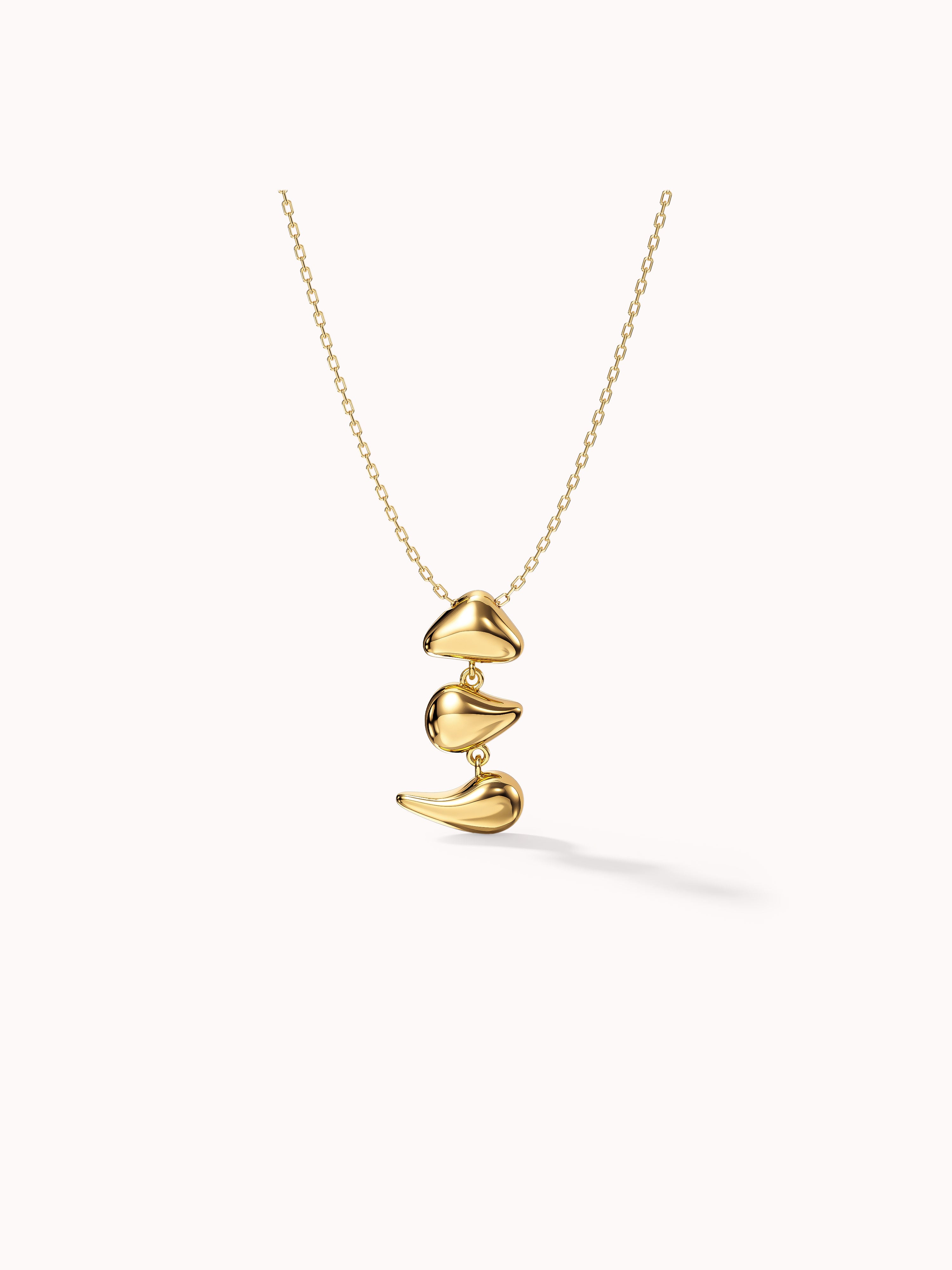 Triple Sculptural Necklace