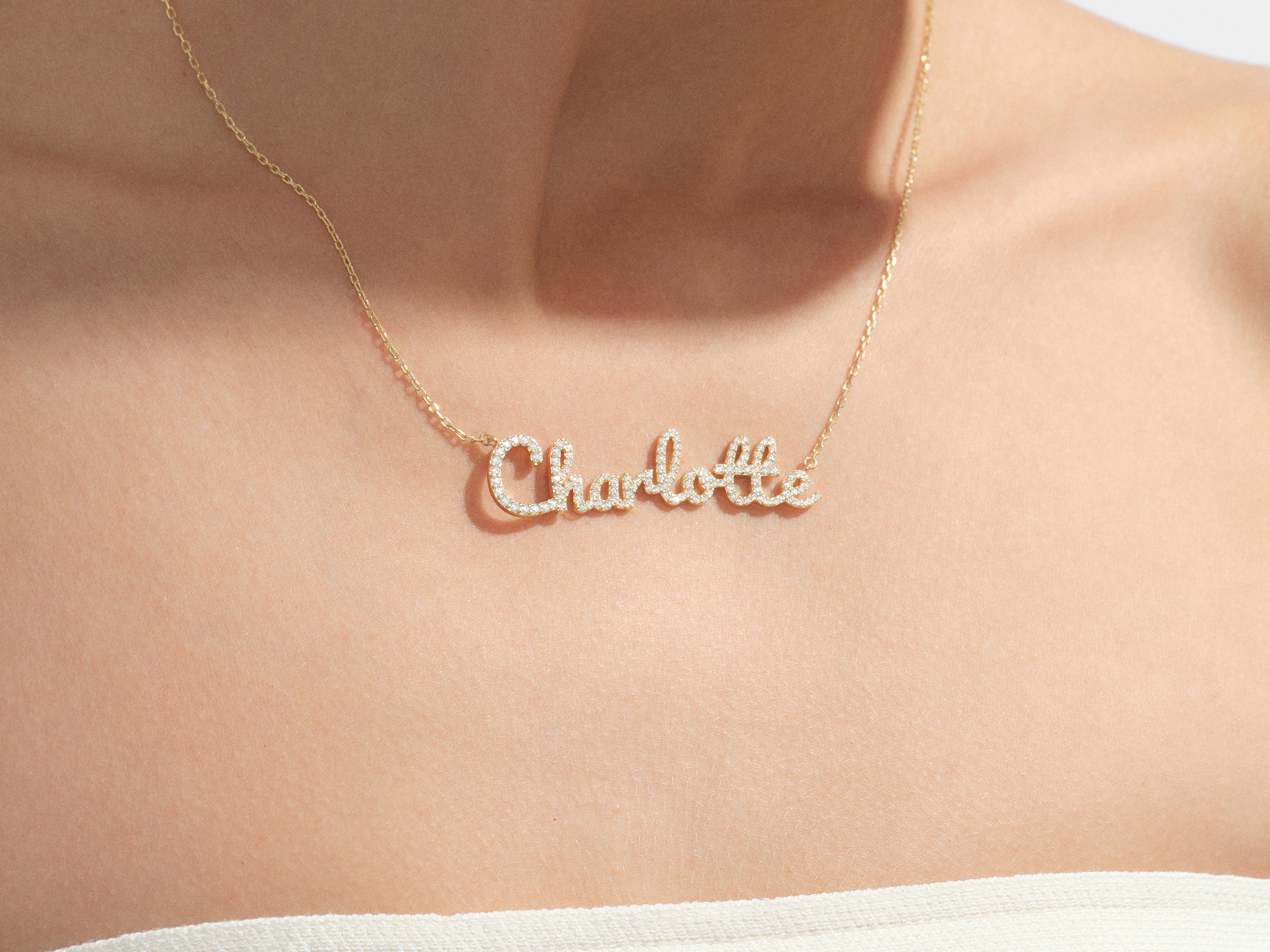 Pave Name Necklace