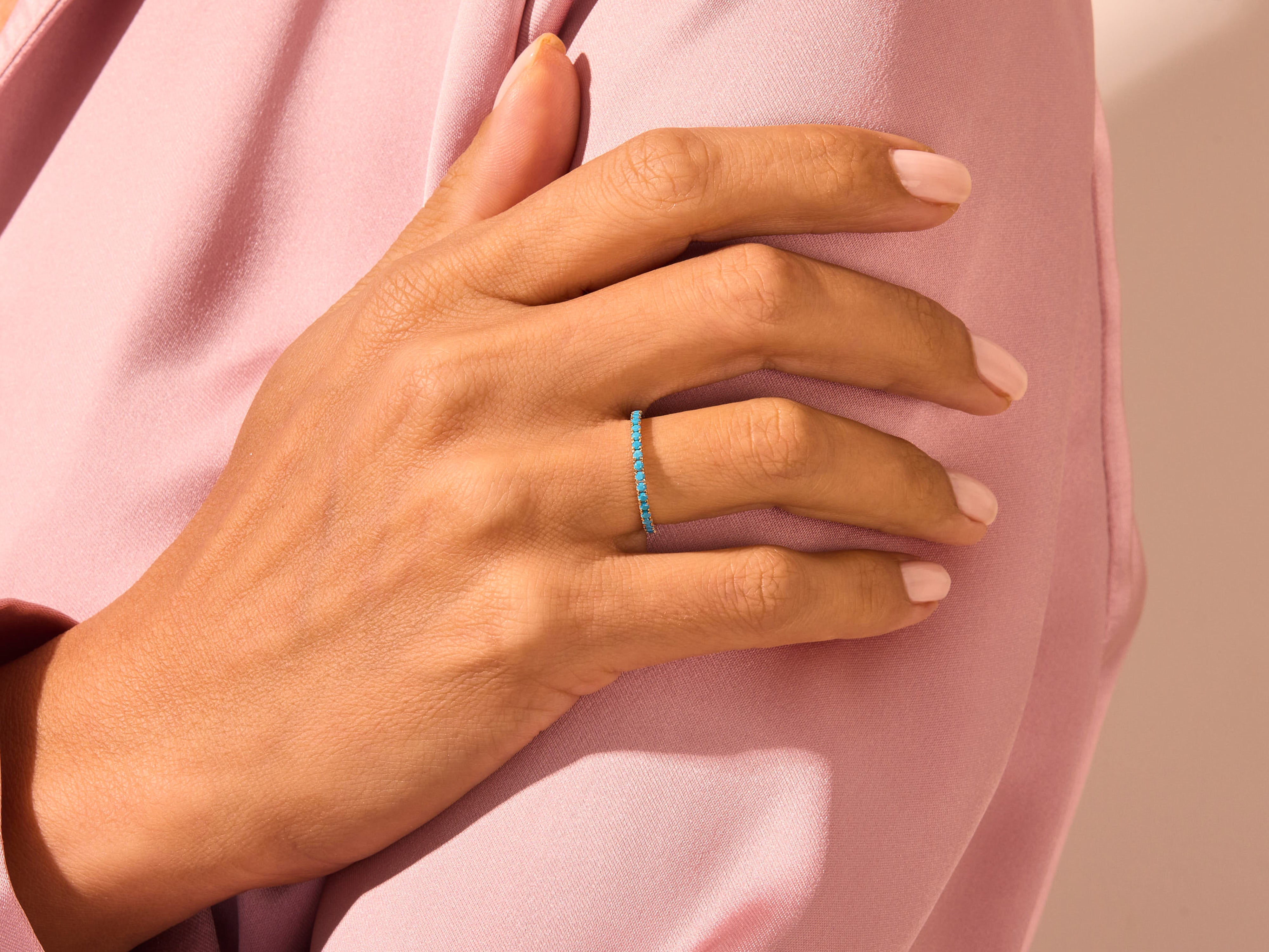 Turquoise Wedding Band