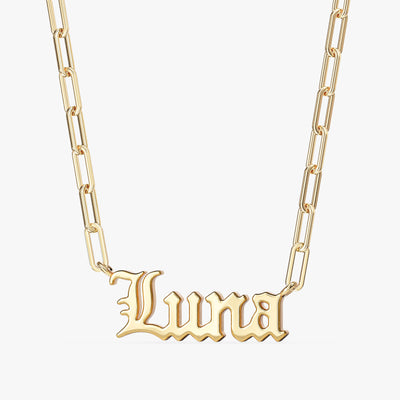 Personalized Paperclip Name Necklace