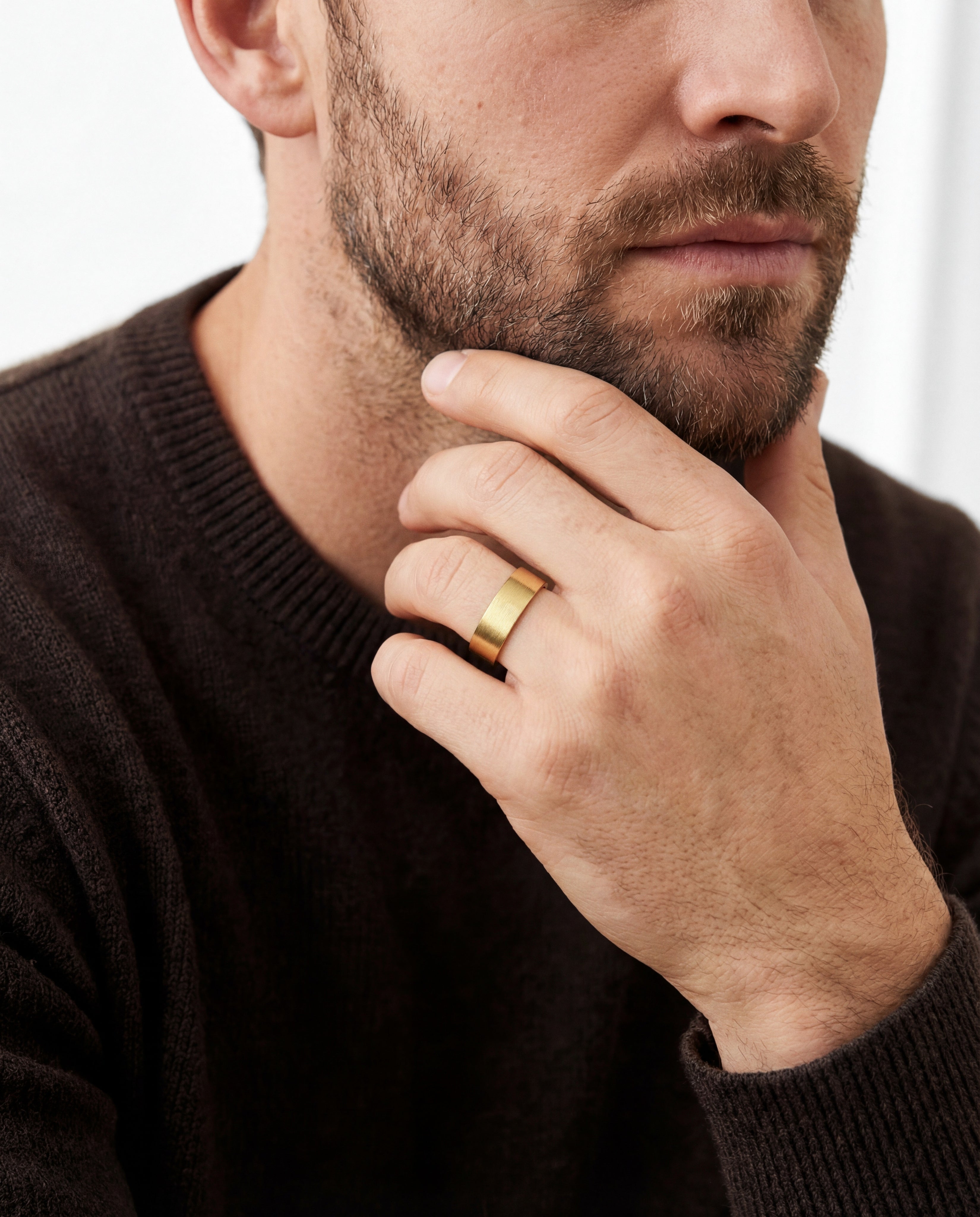 7mm Classic Flat Men's Wedding Band - Matte Brushed