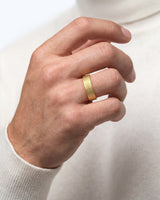 7mm Flat Men's Wedding Band with Ice Matte Finish