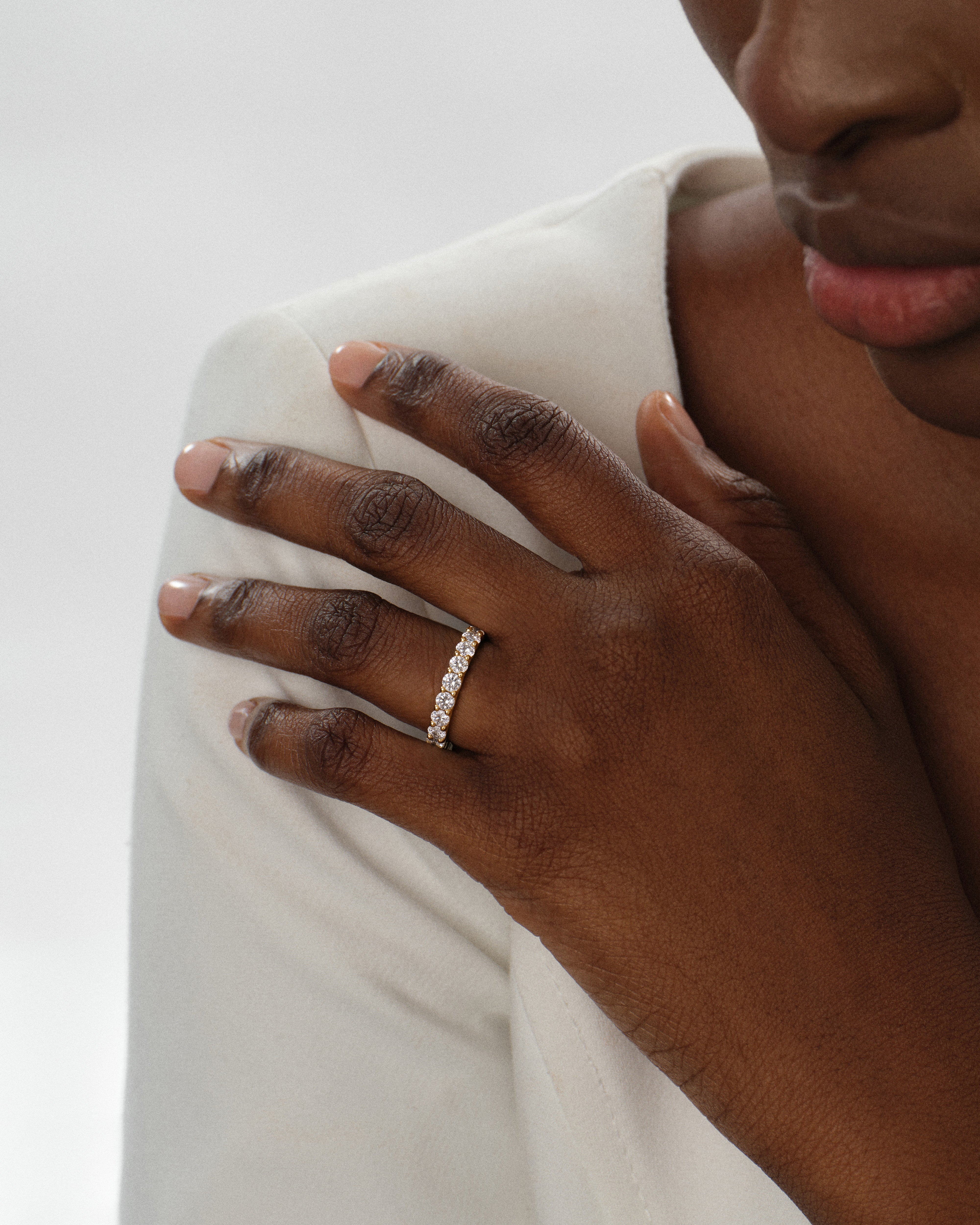 Bold Half Eternity Stacking Ring