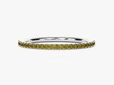 Yellow diamond eternity band ring from jewelry company