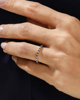 Grandma's Alternating Colors Birthstone Full Eternity Band in 14k Solid Gold