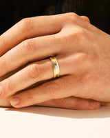 6mm Grooved Men's Wedding Band with Ice Matte Finish
