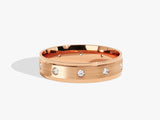 Rose gold diamond band ring, luxury jewelry for women