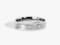 6mm Matte Brushed Drop Beveled Ten Stone Eternity Men's Engagement Ring (0.30 CT TW)