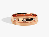 Rose gold diamond band ring jewelry