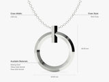 Men's Circular Pendant Necklace - Gold Vermeil