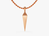 Geometric Spike Pendant Necklace - Gold Vermeil