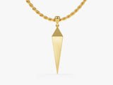 Geometric Spike Pendant Necklace - Gold Vermeil