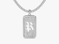Textured Initial Plate Pendant Necklace - Gold Vermeil