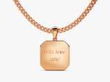Engraved Message Pendant Necklace - Gold Vermeil