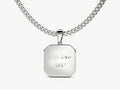 Engraved Message Pendant Necklace - Gold Vermeil