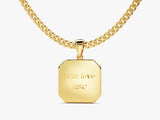 Engraved Message Pendant Necklace - Gold Vermeil