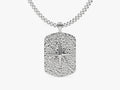 Textured North Star Pendant Necklace - Gold Vermeil
