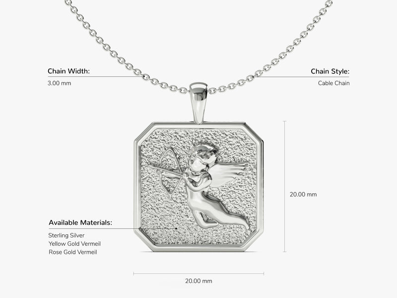 Cupid Pendant Necklace - Gold Vermeil